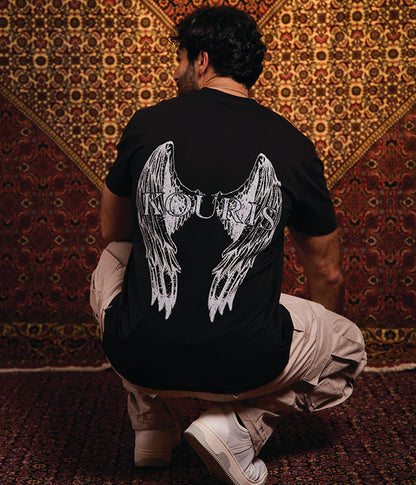 BLACK WING LOGO PRINT TSHIRT